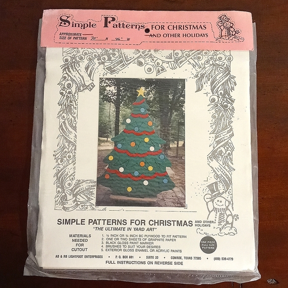 Vintage Simple Patterns for Christmas Street Lamps Wood Pattern 72"x22" Yard Art - Picture 1 of 6